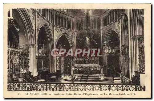 Cartes postales Saint Brieuc Basilique Notre Dame D&#39Esperance Le Maitre Autel