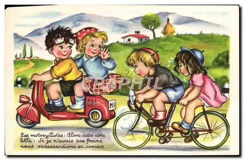 Cartes postales Les Motocyclistes Velo Cycle