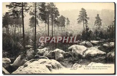 Ansichtskarte AK Port De Fontainebleau Entree Du Desert d&#39Apremont