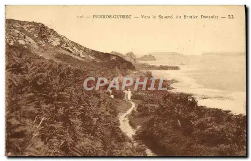 Cartes postales Perros Guirec Vers Le Squevel Du Sentier Douanier