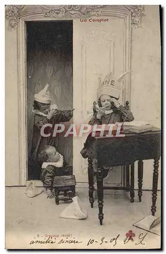 Cartes postales Fantaisie Enfants Gracieux Reveil