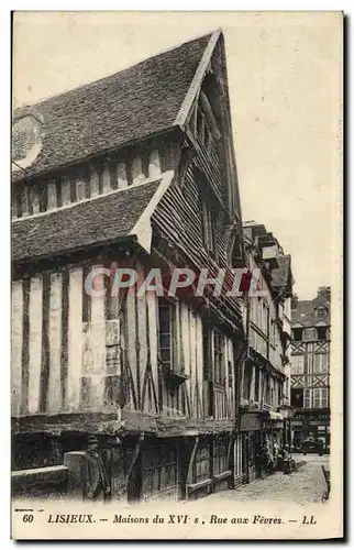 Cartes postales Lisieux Maisons Rue Aux Fevres