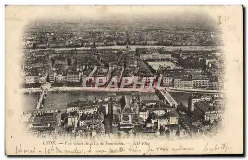 Ansichtskarte AK Lyon Vue Generale Prise De Fourvieres