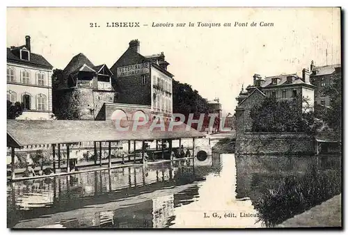 Ansichtskarte AK Lisieux Lavoirs Sur La Touques Au Pont De Caen