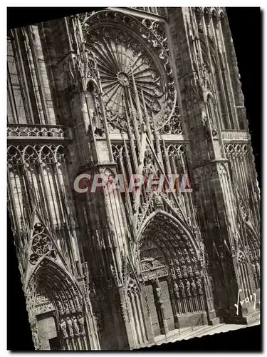 Cartes postales moderne Strasbourg La Cathedrale Portail Central Et La Rose