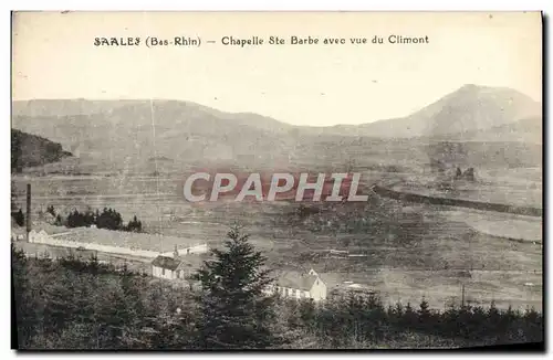 Cartes postales Saales Chapelle Ste Barbe Avec Vue Du Climont