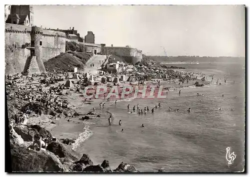 Cartes postales moderne Saint Malo Remparts et la plage Bon Secours