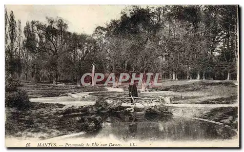 Cartes postales Mantes Promenade De l'ile aux Dames