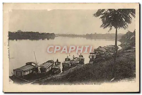 Cartes postales Tonkin Sontay Bords Du Fleuve Rouge