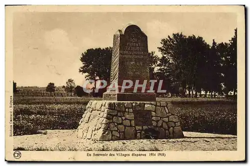 Cartes postales En Souvenir Des Vlilages Disparus Militaria