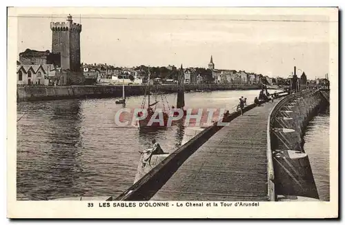 Cartes postales Les Sables D&#39Olonne Le Chenal Et La Tour D&#39Arundel