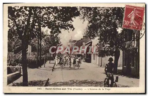 Cartes postales Saint Gilles Sur Vic L&#39Avenue De La Plage