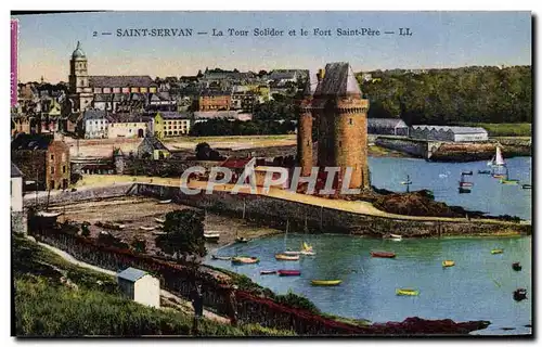 Cartes postales Saint Servan La Tour Solidor Et Le Fort Saint Pere