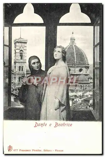 Ansichtskarte AK Dante e Beatrice Firenze