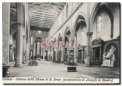 Ansichtskarte AK Firenze Interno Della Chiesa di S Croce