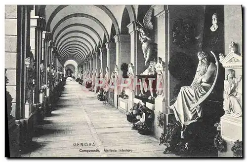Cartes postales Genova Campasanto Galleria inferiore