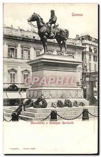 Cartes postales Genova Monumento Giuseppe Garibaldi