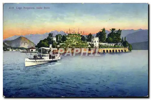 Cartes postales Lago Maggiore Isola Bella Bateau