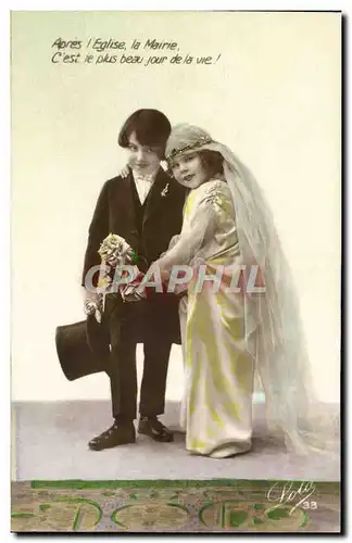 Cartes postales Fantaisie Enfants Mariage