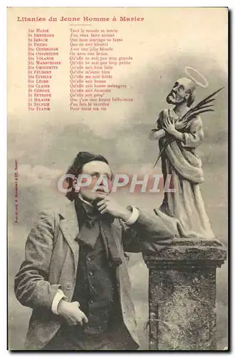 Ansichtskarte AK Fantaisie Litanies du jeune homme a marier