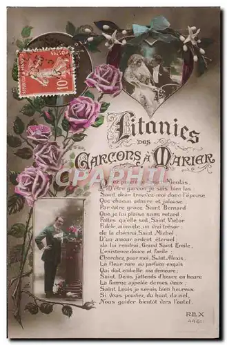 Cartes postales Litanies Garcors a Marier Mariage