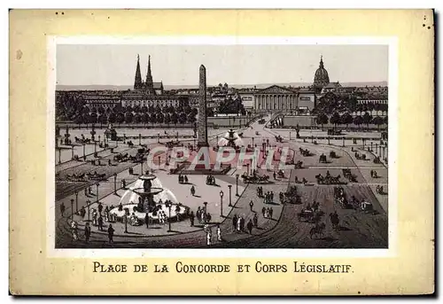 Cartes postales Paris Place De La Concorde Et Corps Legislatif