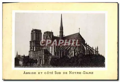 Cartes postales Paris Abside Et Cote Sud De Notre Dame