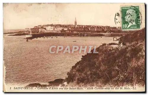 Cartes postales Saint Malo Corniche D&#39Aleth Vue Sur Saint Malo