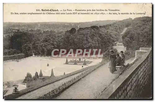 Cartes postales Saint Cloud Le Parc Panorama Prise Des Jardins Du Trocadero