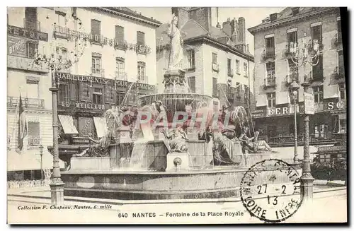 Ansichtskarte AK Nantes Fontaine De La Place Royale