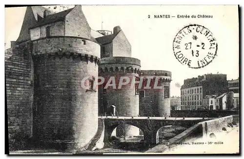 Cartes postales Nantes Entree Du Chateau