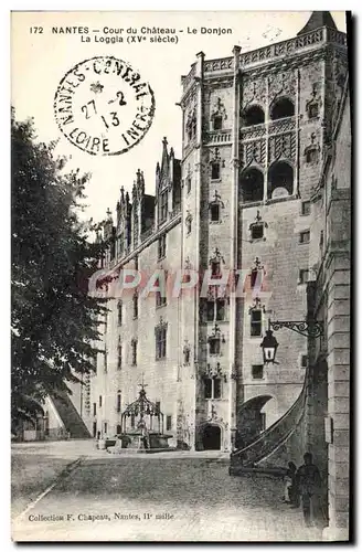 Cartes postales Nantes Cour Du Chateau Le Donjon la loggia