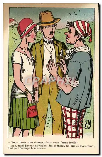 Cartes postales Vous Devez Vous Ennuyer Dans votre ferme isolee Folklore