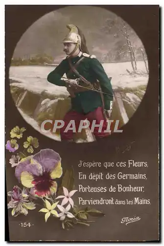 Cartes postales Fantaisie Soldat Militaria