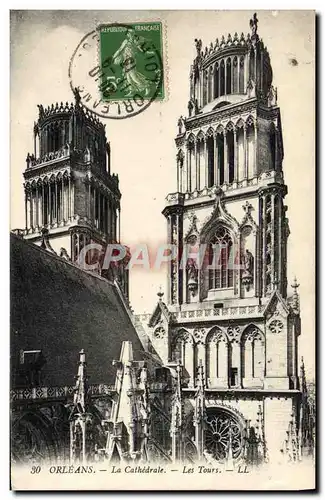 Cartes postales Orleans La Cathedrale Les Tours