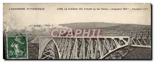 Ansichtskarte AK L&#39Auvergne Pttoresque Le Viaduc De Viaur ou de Tanus Train