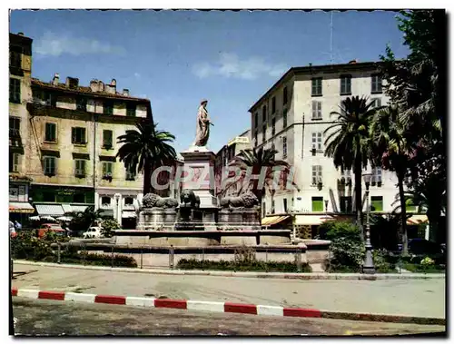 Moderne Karte Charmes Couleurs De La Corse Ajaccio Place Foch La statue du 1er consul par Laboureur