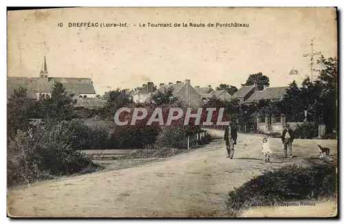 Cartes postales Dreffeac Le Tournant De La Route De Pontchateau