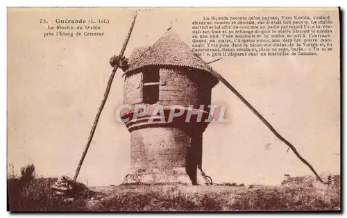 Cartes postales Guerande Le Moulin Du Diable pres l&#39etang de Cremeur