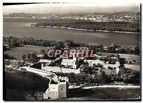 Cartes postales moderne La France Vue Du Ciel Abbaye De Notre Dame De lerins Ile Saint Honorat Monastere fortifie