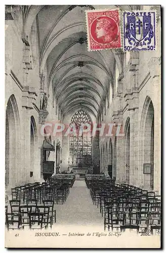 Ansichtskarte AK Issoudun Interieur De I&#39Eglise St Cyr