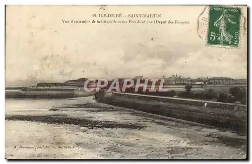 Cartes postales Ile De Re Saint Martin Vue D'Ensemble De La Citadelle et des fortifications Depot des forcats