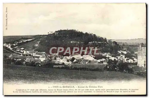 Ansichtskarte AK Ivry La Bataille Ruines Du Chateau Fort