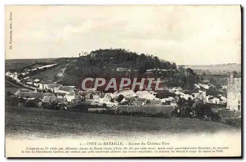 Cartes postales Ivry La Bataille Ruines Du Chateau Fort