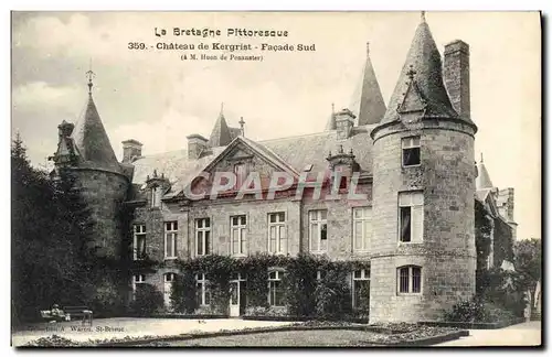 Cartes postales La Bretagne Pittoresque Chateau De Kergrist Facade Sud