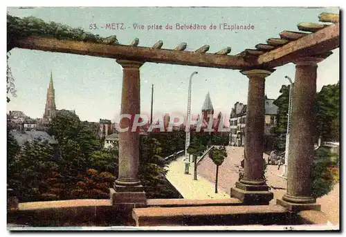 Cartes postales Metz Vue Prise Du Belvedere De I&#39Esplanade