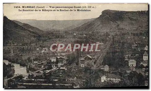 Ansichtskarte AK Massiac Vue Panoramique Ouest Le quartier de la Ribeyre et le rocher de la Madeleine