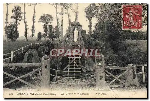 Cartes postales Mesnil Mauger La Grotte Et Le Calvaire