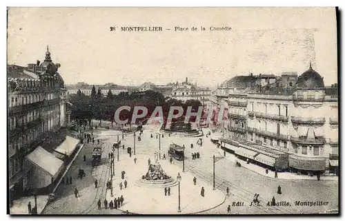 Cartes postales Montpellier Place De La Comedie