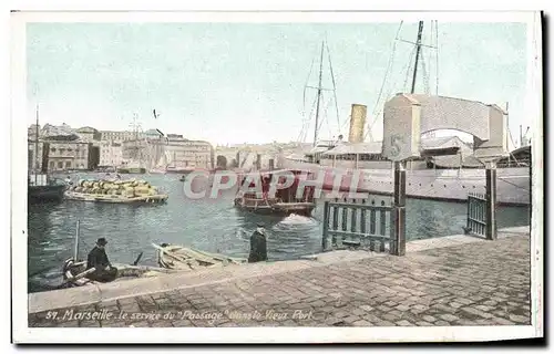 Ansichtskarte AK Marseille Le service du Passage dans le vieux port